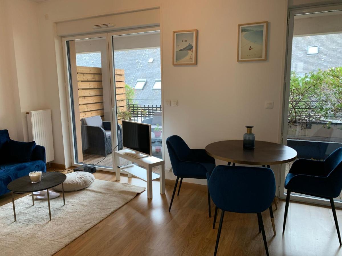 Appartement Centre Ville Avec Terrasse Et Parking Securise 렌 외부 사진